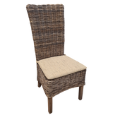 Lasio Pullut Grey Teak unf. Eetkamerstoelen Hoge Rugleuning
