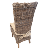 Lasio Pullut Grey Teak unf. Eetkamerstoelen Hoge Rugleuning
