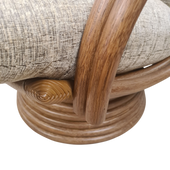 Manou Draaistoel Nr 355 Rotan Draaifauteuil met Vering
