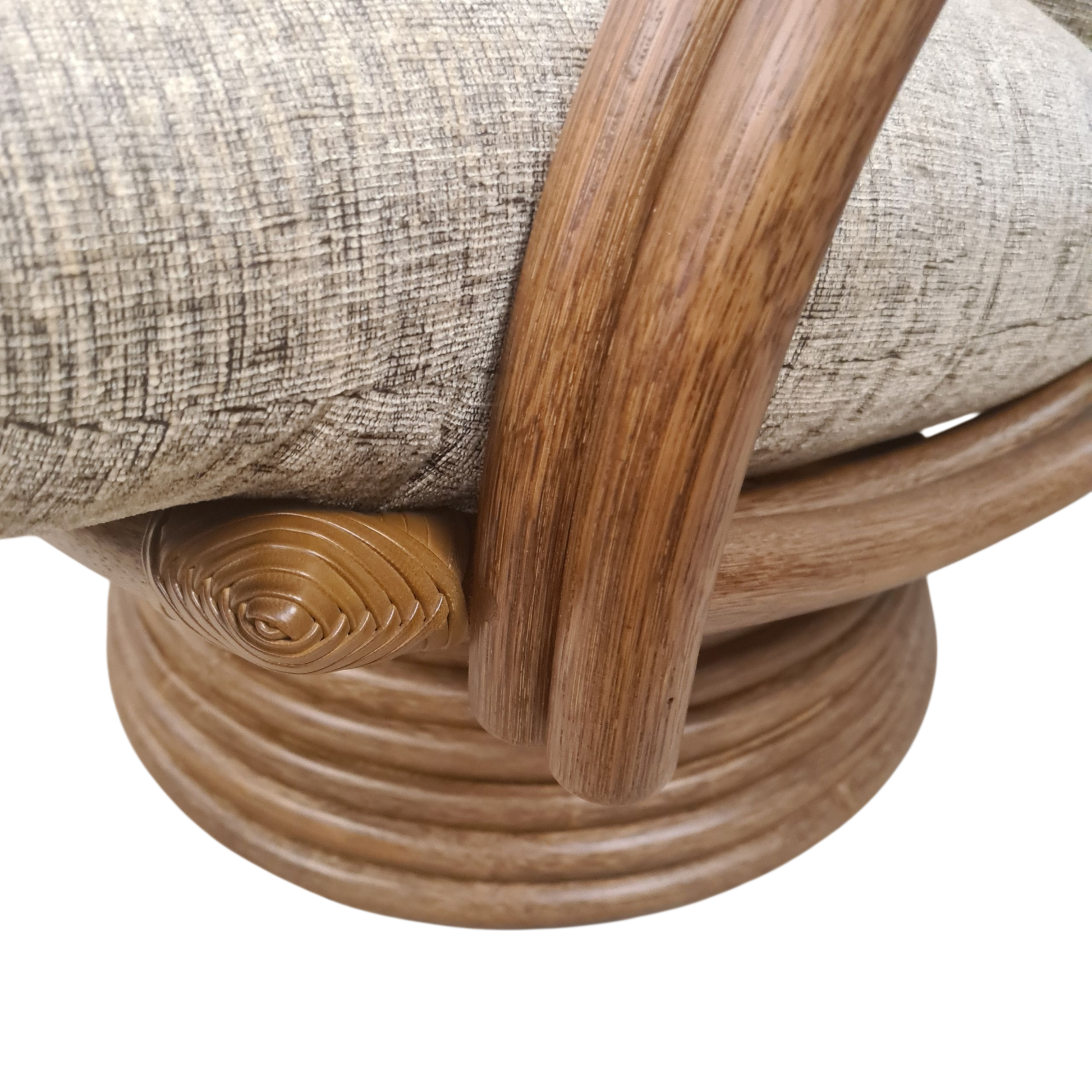 Manou Draaistoel Nr 355 Rotan Draaifauteuil met Vering