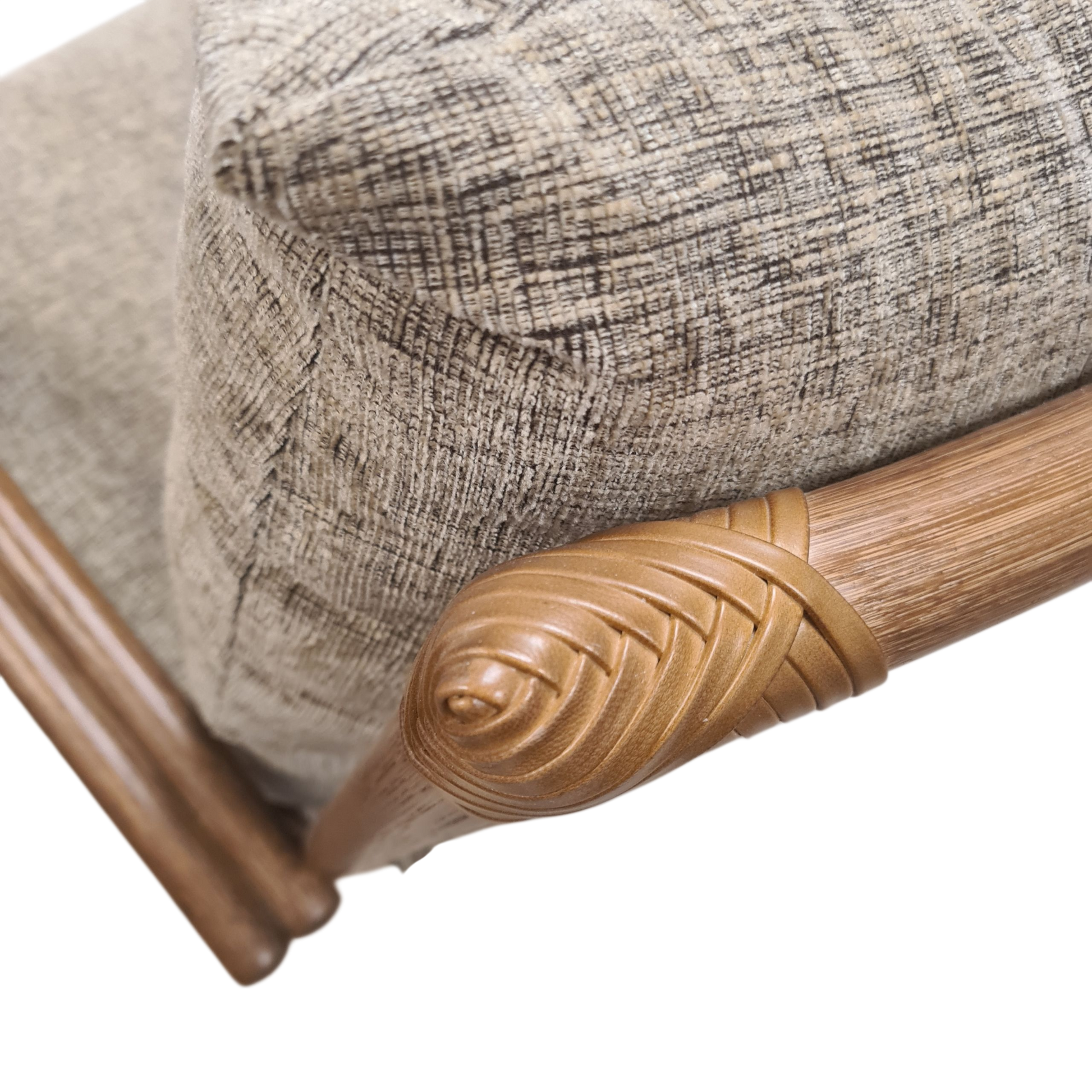 Manou Draaistoel Nr 355 Rotan Draaifauteuil met Vering