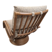 Manou Draaistoel Nr 355 Rotan Draaifauteuil met Vering