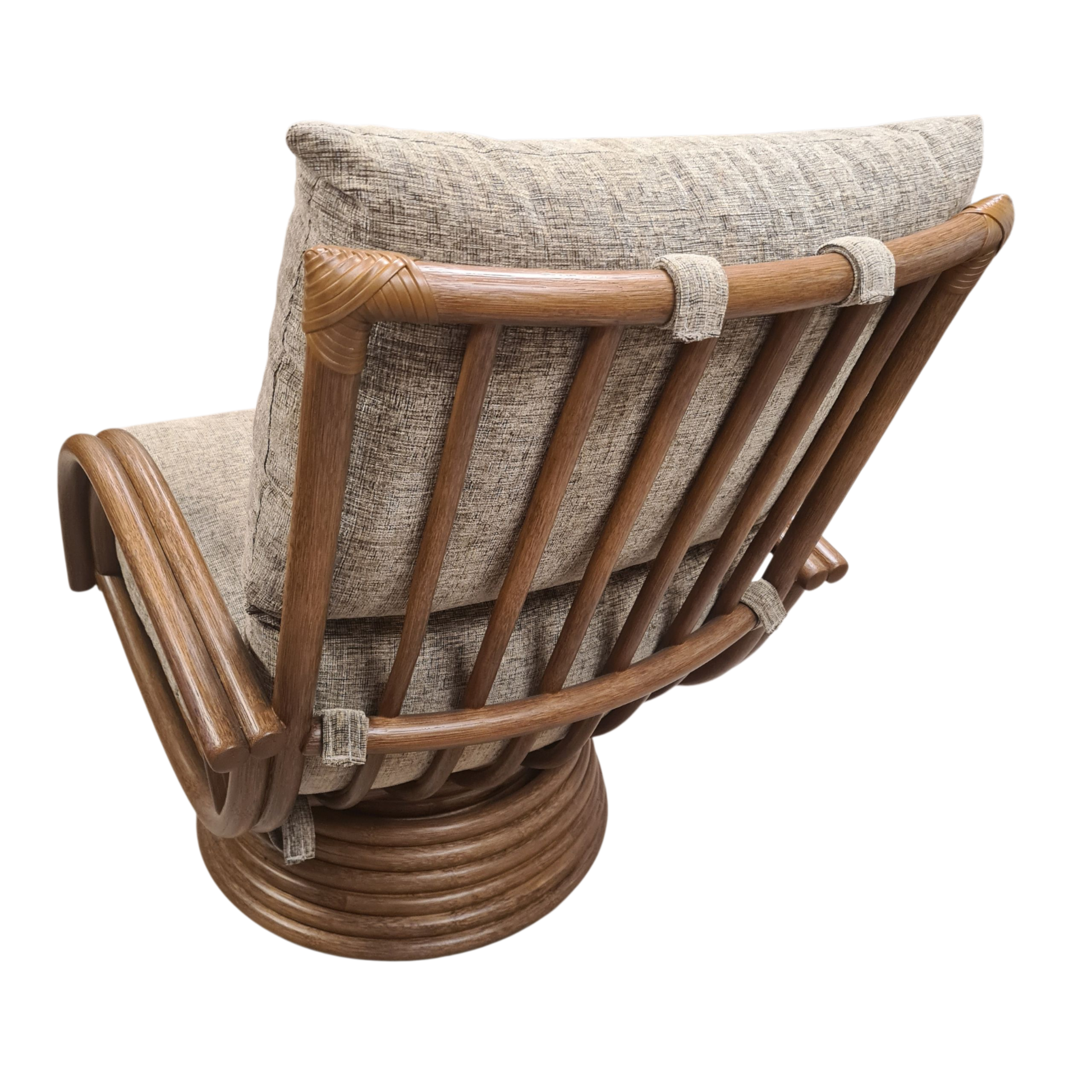 Manou Draaistoel Nr 355 Rotan Draaifauteuil met Vering