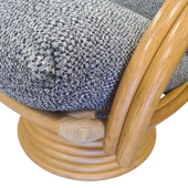 Manou Draaistoel Nr 355 Rotan Draaifauteuil met Vering