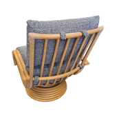 Manou Draaistoel Nr 355 Rotan Draaifauteuil met Vering