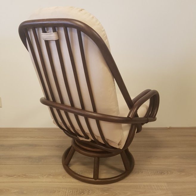 Manou draaistoel Rotan draaifauteuil