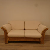 Amazone Bank Rotan Honingkleur ecru rieten banken Rotan Bank Rieten Banken Riet Bankstel Loungeset Lounge Rotan Meubelen Rieten Meubels Bankje Riet