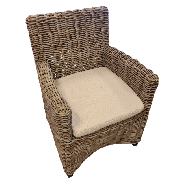 Eetstoelen Maud Kubu Grey Rotan Stoelen Met Kussen