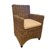 Eetstoelen Maud Kubu Grey Rotan Stoelen Met Kussen