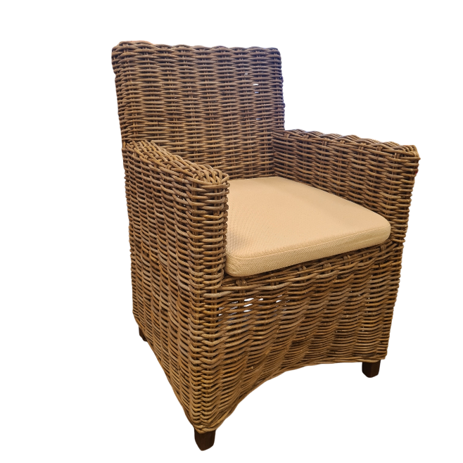 Eetstoelen Maud Kubu Grey Rotan Stoelen Met Kussen