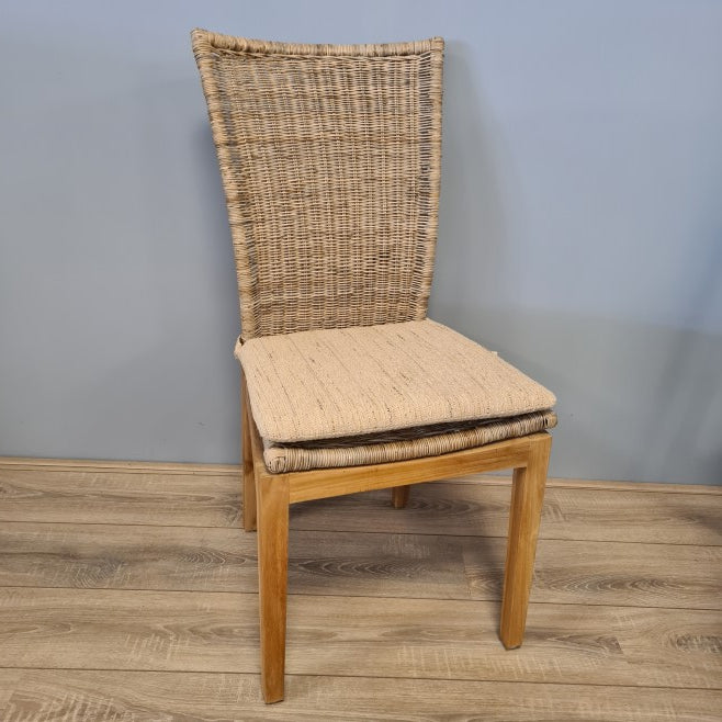 Eethoek Rotan Eiken Manou met 6 Stoelen Roma Compleet met Kussens Jubileumaanbieding  🎉
