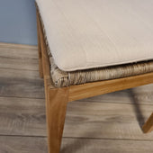 Roma Rotan Teak Eetkamerstoelen Grijs