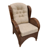 Florida Brown Rieten Fauteuil Rotan