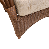 Florida Brown Rieten Fauteuil Rotan
