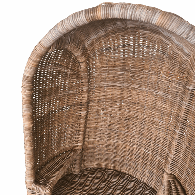 Rieten Strandstoel Kubu Grey Rotan