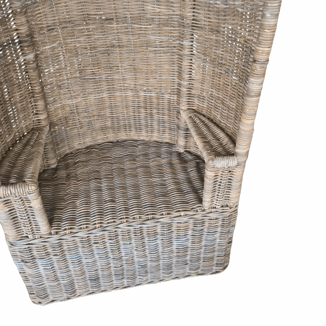 Rieten Strandstoel Kubu Grey Rotan