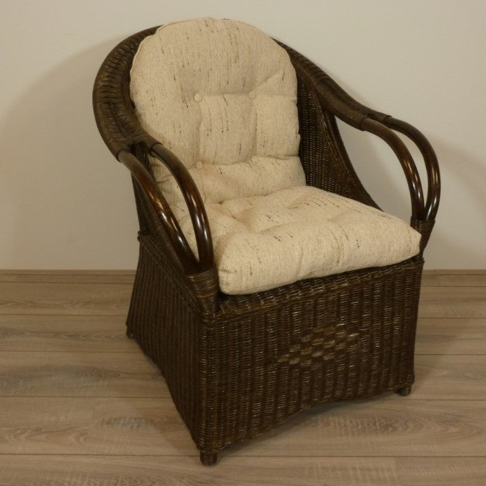 Riva DarkBrown Rieten Fauteuil Rotan