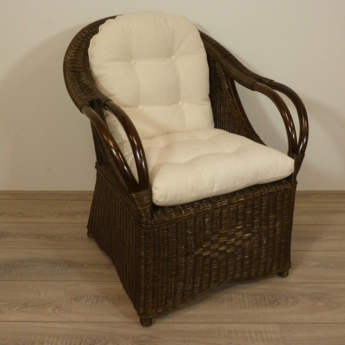 Riva DarkBrown Rieten Fauteuil Rotan