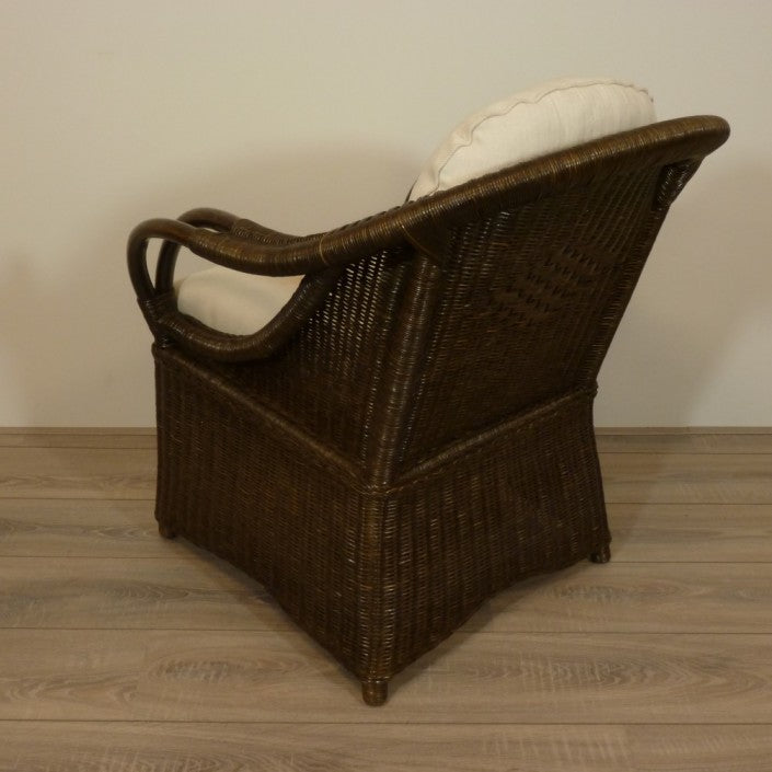 Riva DarkBrown Rieten Fauteuil Rotan