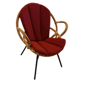Retro Rotan Kuipje met of Zonder Kussen