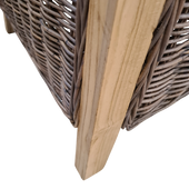 Boston Teak/Pullut Grey Stoel Rotan Grijs met Kussen