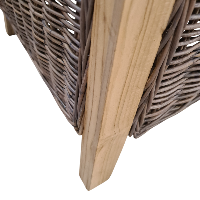Boston Teak/Pullut Grey Stoel Rotan Grijs met Kussen