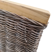 Boston Teak/Pullut Grey Stoel Rotan Grijs met Kussen