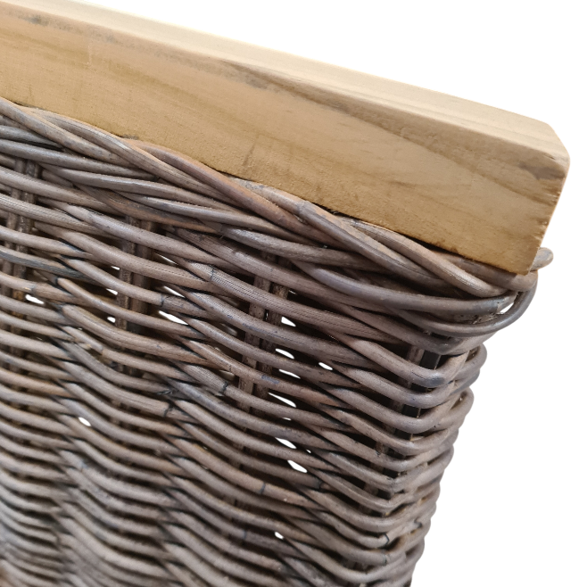 Boston Teak/Pullut Grey Stoel Rotan Grijs met Kussen