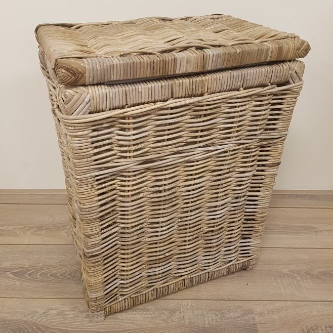 50x35cm Rieten Wasmand Kubu Grey Rotan