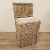 50x35cm Rieten Wasmand Kubu Grey Rotan