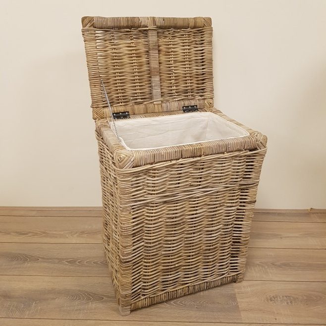 50x35cm Rieten Wasmand Kubu Grey Rotan