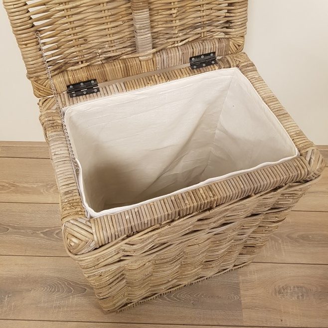 50x35cm Rieten Wasmand Kubu Grey Rotan