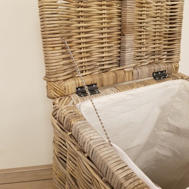 50x35cm Rieten Wasmand Kubu Grey Rotan