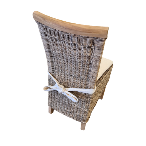 1x Pullut Grey Teak unf. Eetkamerstoel Aanbieding