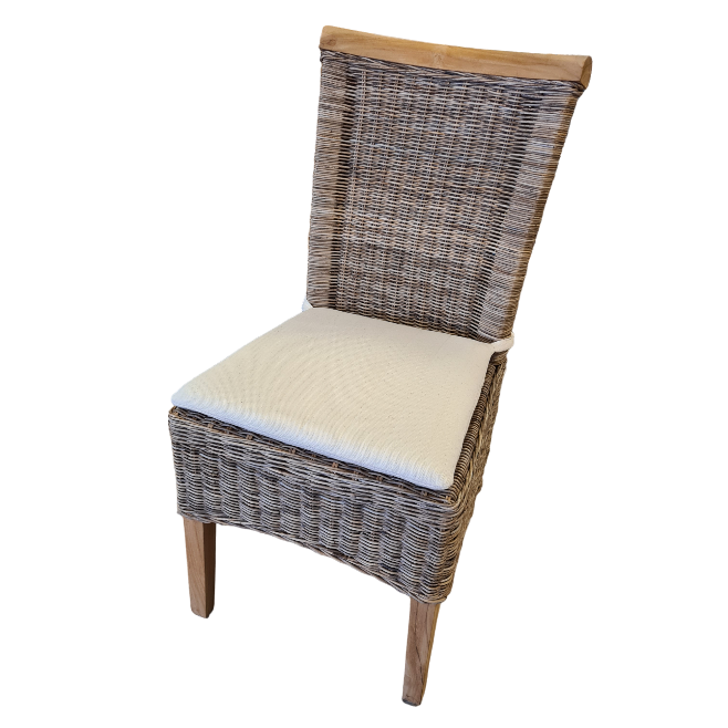 1x Pullut Grey Teak unf. Eetkamerstoel Aanbieding