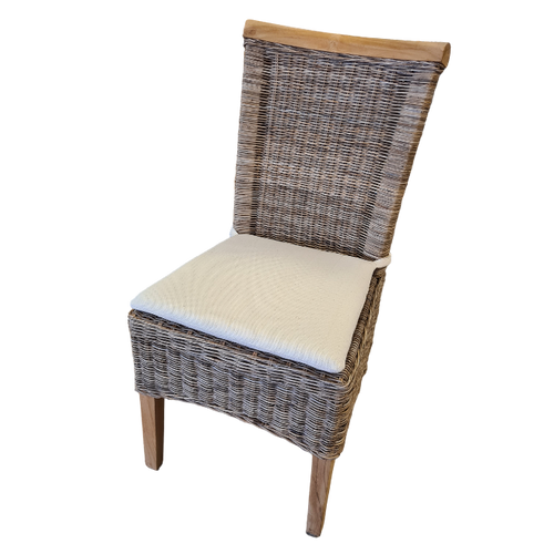 1x Pullut Grey Teak unf. Eetkamerstoel Aanbieding