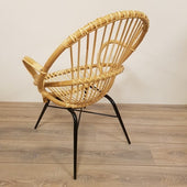 Retro Rotan Kuipje met of Zonder Kussen