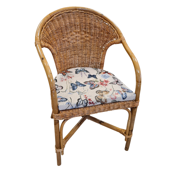 Zitkussens Half Rond 4cm Dik Rotan Stoelen Kussens 45x44 cm