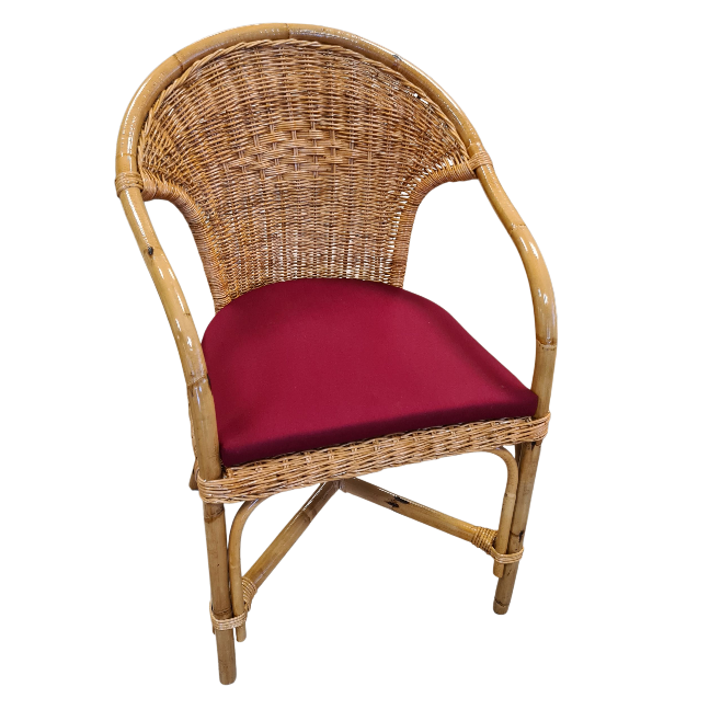 Zitkussens Half Rond 4cm Dik Rotan Stoelen Kussens 45x44 cm