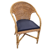 Zitkussens Half Rond 4cm Dik Rotan Stoelen Kussens 45x44 cm