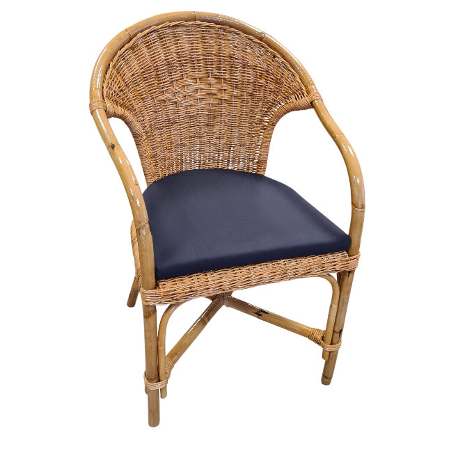 Zitkussens Half Rond 4cm Dik Rotan Stoelen Kussens 45x44 cm