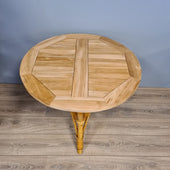 Tafel Teak Rond Rotan Tuinmeubelen 80, 90 of 100 cm