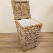 40x40cm Taps Rieten Wasmand Kubu Grey Rotan