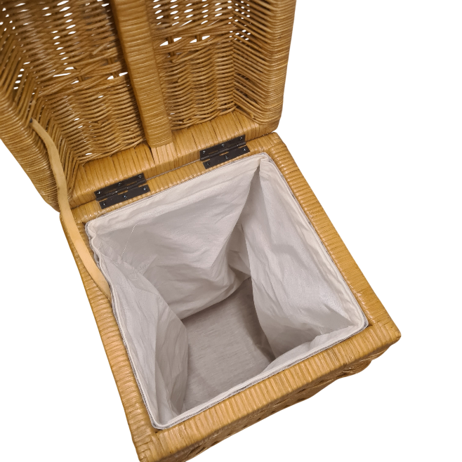 Wasmand Rotan Honing 28x28cm Vierkant