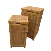 Wasmand Rotan Honing 28x28cm Vierkant