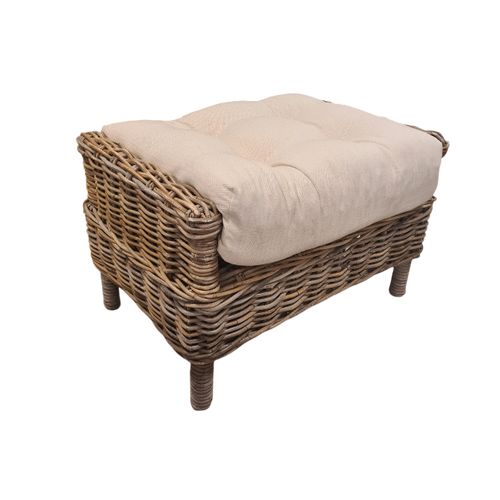 -Florida Voetenbank Kubu Grey Rotan Hocker