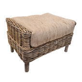 Florida Voetenbank Kubu Grey Rotan Hocker