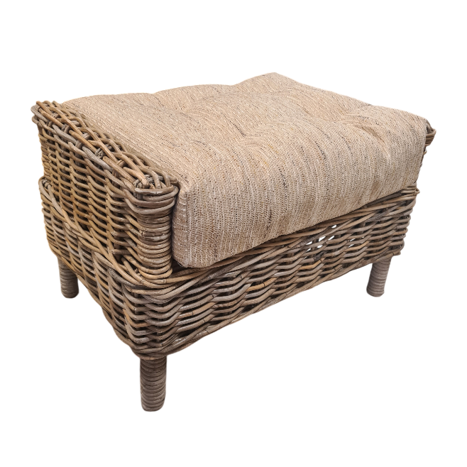 Florida Voetenbank Kubu Grey Rotan Hocker