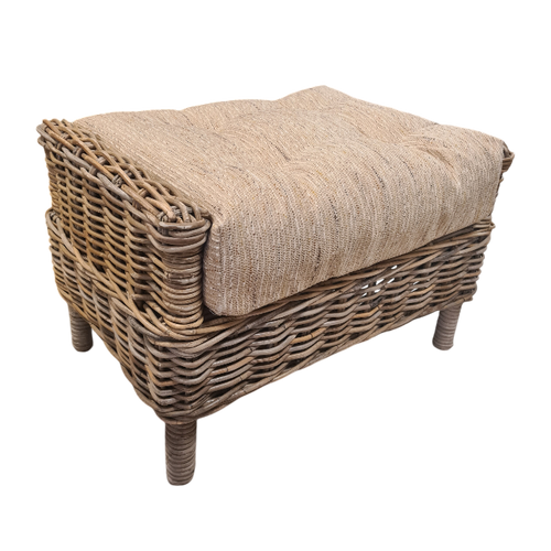 -Florida Voetenbank Kubu Grey Rotan Hocker